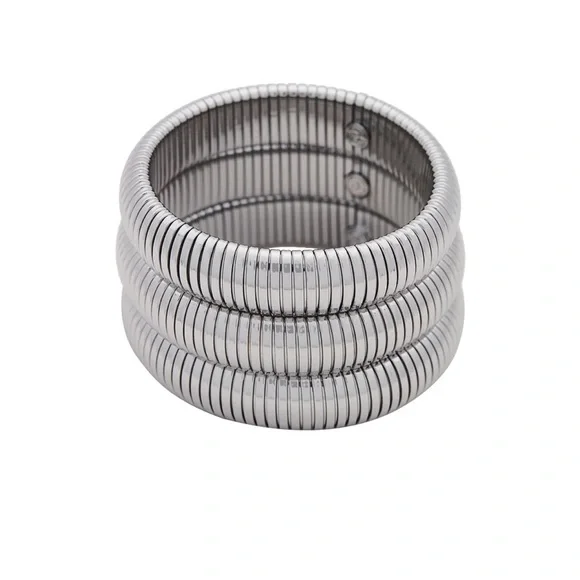 Silver Bangle Bracelet Set - Picture 3 of 3